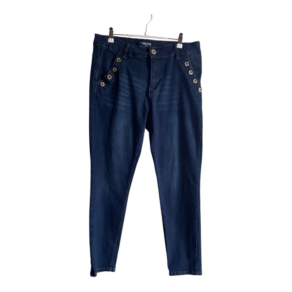 Sandpiper Women’s Size 12P Button-Accent Jeans